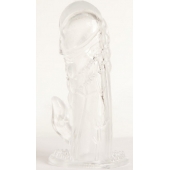 Прозрачная гелевая насадка с клиторальным отростком - 13 см. - Toyfa Basic - в Евпатории купить с доставкой