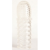 Прозрачная закрытая гелевая насадка - 13,5 см. - Toyfa Basic - в Евпатории купить с доставкой