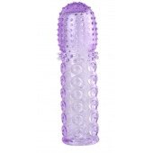 Насадка гелевая фиолетовая с точками, шипами и наплывами - 13,5 см. - Toyfa Basic - в Евпатории купить с доставкой