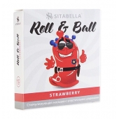 Стимулирующий презерватив-насадка Roll   Ball Strawberry - Sitabella - купить с доставкой в Евпатории