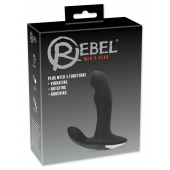 Черный вибромассажер простаты с функцией римминга Plug with Perineum Stimulator - 16,6 см. - Orion - в Евпатории купить с доставкой