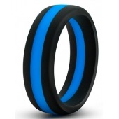 Черно-синее эрекционное кольцо Silicone Go Pro Cock Ring - Blush Novelties - в Евпатории купить с доставкой