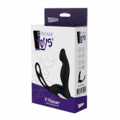 Черный вибромассажер простаты P-PLEASER W ERECTION ENHANCE - Dream Toys - в Евпатории купить с доставкой