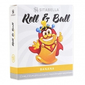 Стимулирующий презерватив-насадка Roll   Ball Banana - Sitabella - купить с доставкой в Евпатории