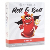 Стимулирующий презерватив-насадка Roll   Ball Cherry - Sitabella - купить с доставкой в Евпатории