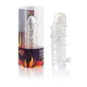 Закрытая прозрачная рельефная насадка Crystal sleeve - 13 см. - Erowoman-Eroman - в Евпатории купить с доставкой