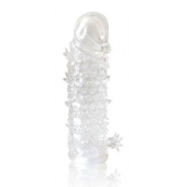 Закрытая прозрачная рельефная насадка Crystal sleeve - 13 см. - Erowoman-Eroman - в Евпатории купить с доставкой