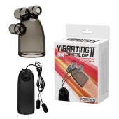 Дымчатая насадка-мастурбатор с вибрацией Vibrating Crystal Cap II - Baile - в Евпатории купить с доставкой