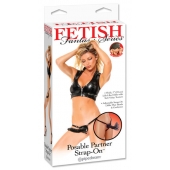 Черный податливый страпон Posable Partner Strap-On - 17,8 см. - Pipedream - купить с доставкой в Евпатории