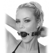 Черный кляп с дырочками Breathable Ball Gag - Pipedream - купить с доставкой в Евпатории