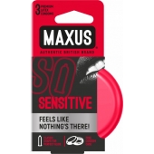 Ультратонкие презервативы в железном кейсе MAXUS Sensitive - 3 шт. - Maxus - купить с доставкой в Евпатории