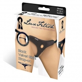 Черные плюшевые трусики для страпона - Lux Fetish - купить с доставкой в Евпатории