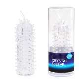 Закрытая рельефная насадка Crystal sleeve с усиками - 12 см. - Erowoman-Eroman - в Евпатории купить с доставкой