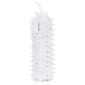 Закрытая рельефная насадка Crystal sleeve с усиками - 12 см. - Erowoman-Eroman - в Евпатории купить с доставкой