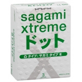 Презервативы Sagami Xtreme SUPER DOTS с точками - 3 шт. - Sagami - купить с доставкой в Евпатории