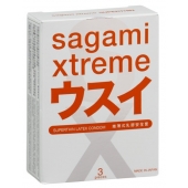 Ультратонкие презервативы Sagami Xtreme SUPERTHIN - 3 шт. - Sagami - купить с доставкой в Евпатории