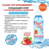 Очищающий спрей для игрушек CLEAR TOY Strawberry - 100 мл. - Биоритм - купить с доставкой в Евпатории