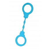 Голубые силиконовые наручники A-Toys без ключа - A-toys - купить с доставкой в Евпатории