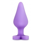 Фиолетовая анальная пробка Naughty Candy Heart Do Me Now - 8,9 см. - Blush Novelties - купить с доставкой в Евпатории