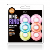 Набор из 6 эрекционных колец King of the Ring - Blush Novelties - в Евпатории купить с доставкой