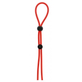 Красное лассо на пенис с двумя бусинами STRETCHY LASSO CAGE - Dream Toys - в Евпатории купить с доставкой