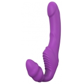 Фиолетовый безремневой вибрострапон DOUBLE DIPPER - Dream Toys - купить с доставкой в Евпатории