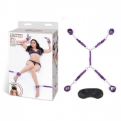 Фиолетовый набор фиксаций на кровати Classic Bedspreader - Lux Fetish - купить с доставкой в Евпатории