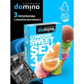 Презервативы для орального секса DOMINO Sweet Sex с ароматом мороженого - 3 шт. - Domino - купить с доставкой в Евпатории
