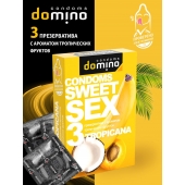 Презервативы для орального секса DOMINO Sweet Sex с ароматом тропических фруктов - 3 шт. - Domino - купить с доставкой в Евпатории