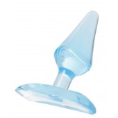 Голубая анальная втулка с ограничителем - 6,5 см. - Toyfa Basic