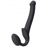 Черный безремневой страпон Silicone Bendable Strap-On S - Strap-on-me - купить с доставкой в Евпатории