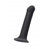 Черный фаллос на присоске Silicone Bendable Dildo L - 19 см. - Strap-on-me - купить с доставкой в Евпатории