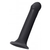 Черный фаллос на присоске Silicone Bendable Dildo L - 19 см. - Strap-on-me - купить с доставкой в Евпатории