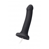 Черный фаллос с имитацией эякуляции Silicon Cum Dildo L - 19,6 см. - Strap-on-me - купить с доставкой в Евпатории