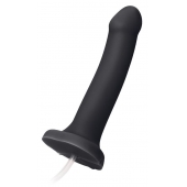 Черный фаллос с имитацией эякуляции Silicon Cum Dildo L - 19,6 см. - Strap-on-me - купить с доставкой в Евпатории