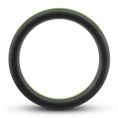 Черно-зеленое эрекционное кольцо Silicone Go Pro Cock Ring - Blush Novelties - в Евпатории купить с доставкой