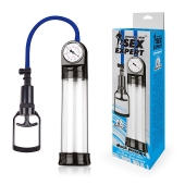 Прозрачная вакуумная помпа Sex Expert с манометром - Sex Expert - в Евпатории купить с доставкой