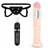 Регулируемые трусики с вибрирующей насадкой - 21 см. - Lux Fetish - купить с доставкой в Евпатории