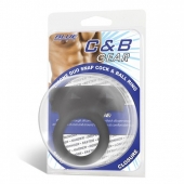 Черное двойное силиконовое кольцо С B GEAR - BlueLine - в Евпатории купить с доставкой