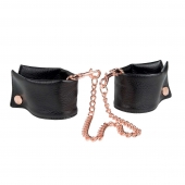 Черные мягкие наручники Entice French Cuffs с цепью - California Exotic Novelties - купить с доставкой в Евпатории