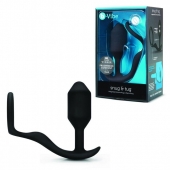 Черное эрекционное кольцо с анальным плагом Snug   Tug - b-Vibe - в Евпатории купить с доставкой