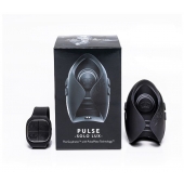 Темно-серый инновационный мужской осциллятор PULSE SOLO LUX с пультом ДУ - Hot Octopuss - в Евпатории купить с доставкой