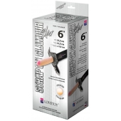 Пояс-трусики с насадкой Glamour Silver - 15,5 см. - LOVETOY (А-Полимер) - купить с доставкой в Евпатории