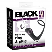 Черное эрекционное кольцо с анальной вибропробкой Vibrating Ring   Plug - Orion - в Евпатории купить с доставкой