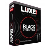 Черные презервативы LUXE Royal Black Collection - 3 шт. - Luxe - купить с доставкой в Евпатории