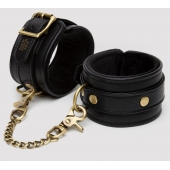 Черные оковы на ноги Bound to You Faux Leather Ankle Cuffs - Fifty Shades of Grey - купить с доставкой в Евпатории
