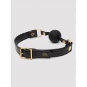 Черный кляп-шар Bound to You Faux Leather Ball Gag - Fifty Shades of Grey - купить с доставкой в Евпатории