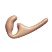 Бежевый безремневой страпон Seduction - 20,5 см. - Lola Games - купить с доставкой в Евпатории