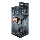 Черный пояс для женщин BEST SELECT с 3 насадками - LOVETOY (А-Полимер) - купить с доставкой в Евпатории