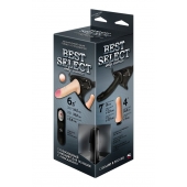 Черный женский пояс BEST SELECT с 3 насадками и вибрацией - LOVETOY (А-Полимер) - купить с доставкой в Евпатории